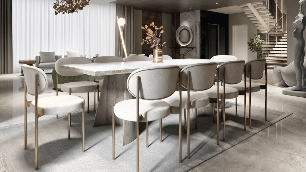 Jadalnia w stylu glamour