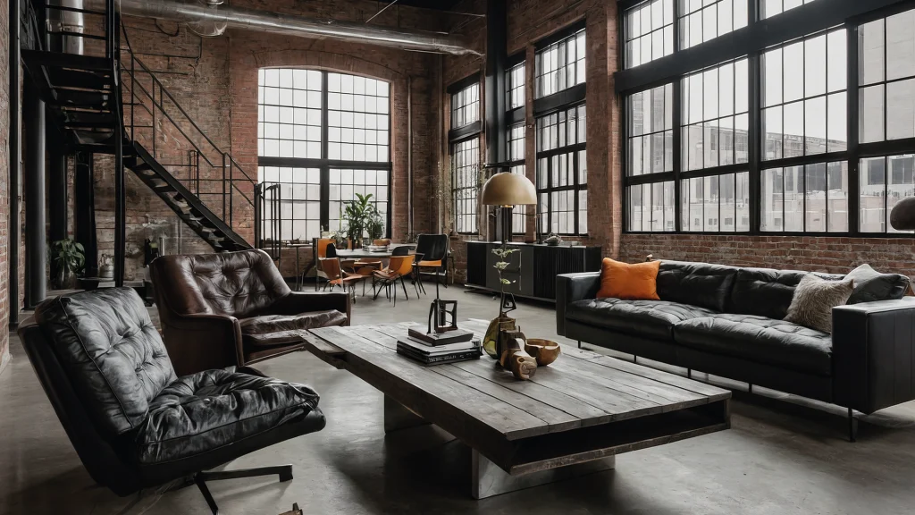 salon w stylu loft