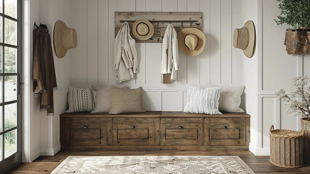 rustykalny przedpokój