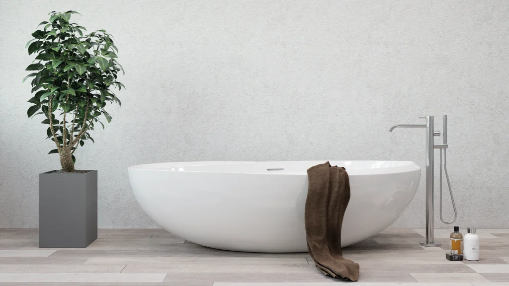 Aranżacja małej łazienki z wanną